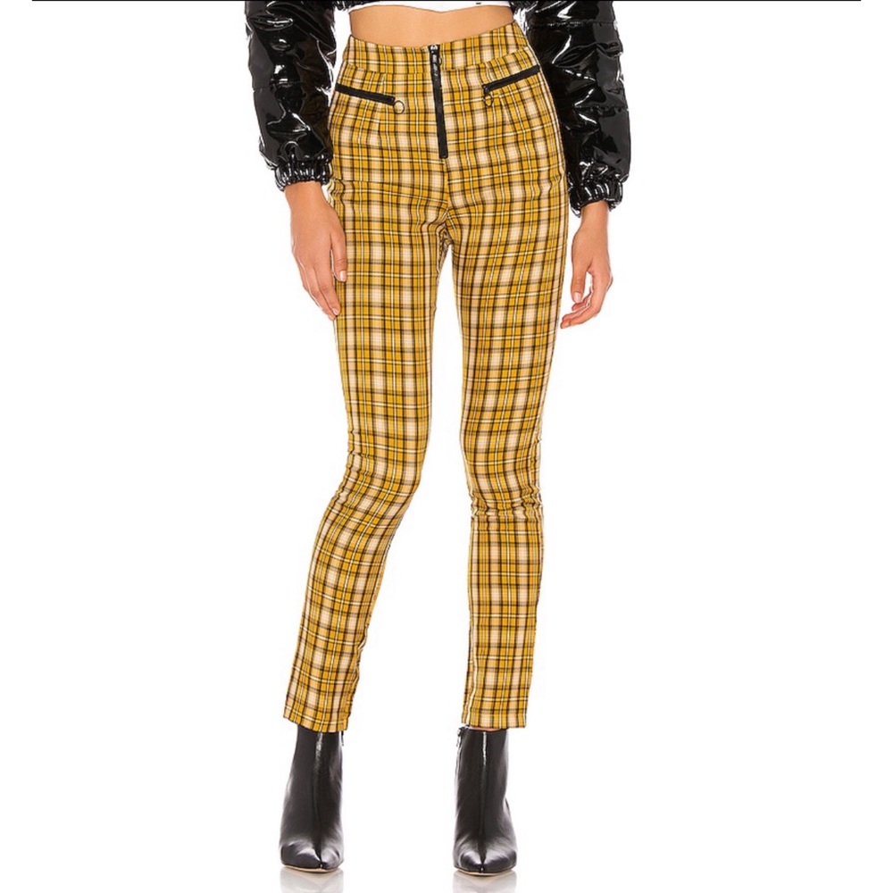 Revolve Superdown Plaid Skinny Pants